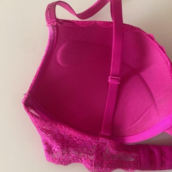 La Senza Bra Push Up Pink Lace Neon Sparkle Size - Picture 11 of 17
